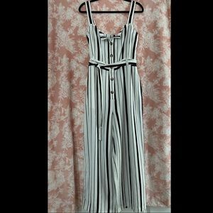 Loft Striped Strappy Jumpsuit